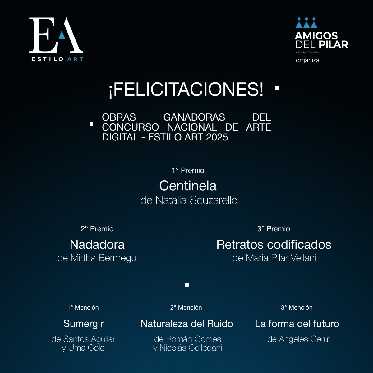 Obras ganadoras - Concurso Nacional de Arte Digital Estilo Art 2025